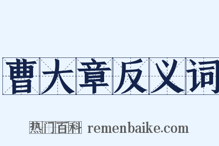 曹大章反义词是什么意思的图片